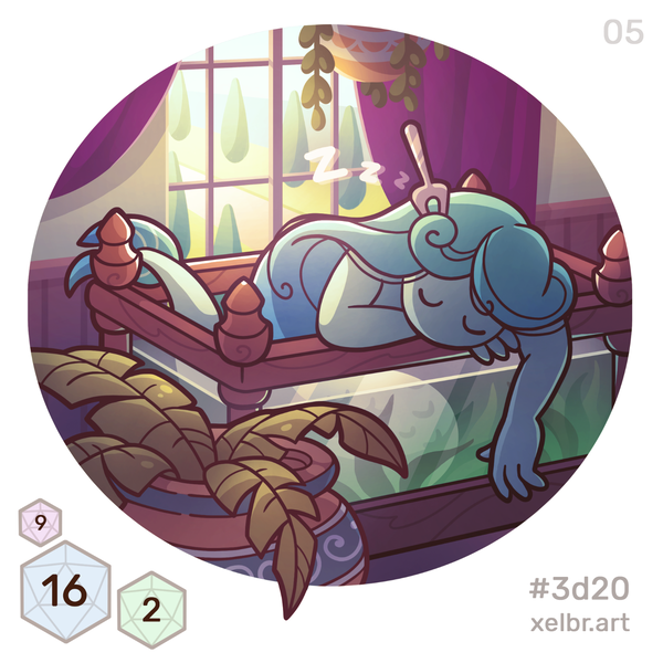 Mermaid Sleeping in the Mansion