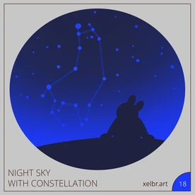 Night Sky with Constellation